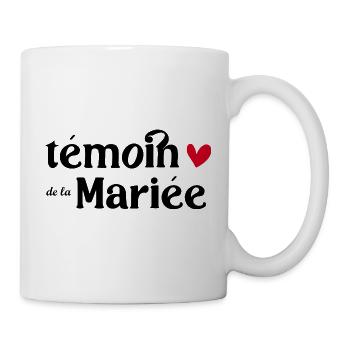Témoin de la mariée  Cadeau - Mug blanc - blanc - Droite
