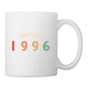 Aquarelle Vintage 30 Ans Trentaine Fête 1996 - Mug blanc - blanc - Droite