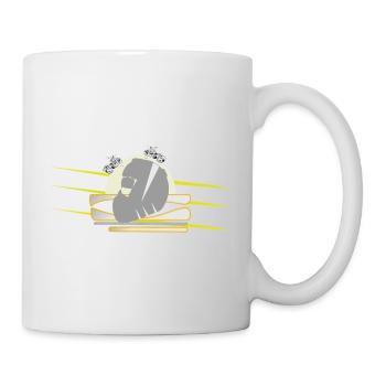 Motorcycle Chopper Helmet - Mug - white - Right