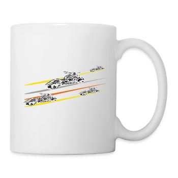Motorrad Chopper - Tasse - Weiß - Rechts