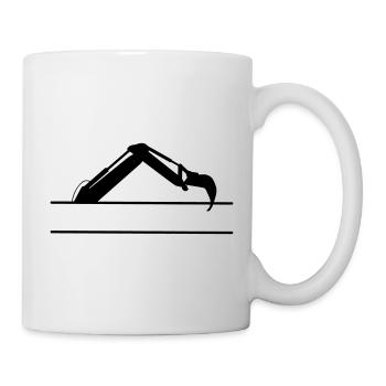 Excavator Arm Custom – Construction Design - Mug - white - Right