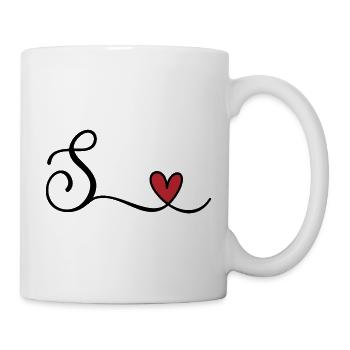 Lettre S - Mug blanc - blanc - Droite