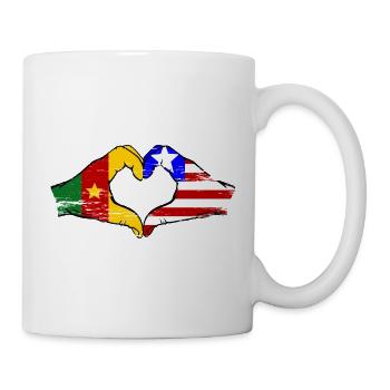Cœur du drapeau du Cameroun du Liberia utilisé - Mug blanc - blanc - Droite