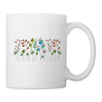 Fleur - Mug blanc - blanc - Droite