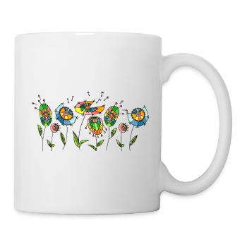 Fleur - Mug blanc - blanc - Droite