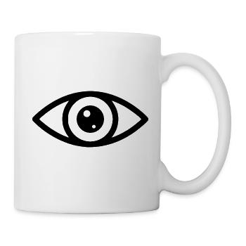 Silhouette des yeux - Mug blanc - blanc - Droite
