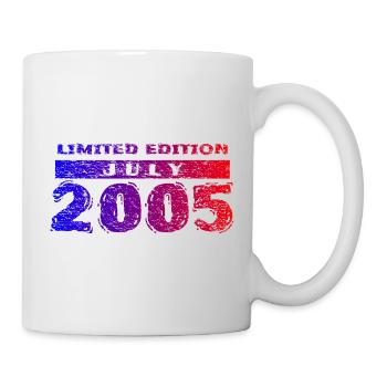 21e anniversaire Édition Limitée 07/2005 - Mug blanc - blanc - Droite