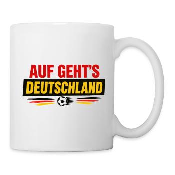 Auf Geht's Deutschland | Supporter Football - Mug blanc - blanc - Droite