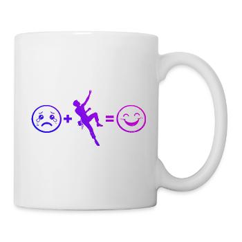 Geschenkidee für einen Boulderer mit Sportklettern - Tasse - Weiß - Rechts