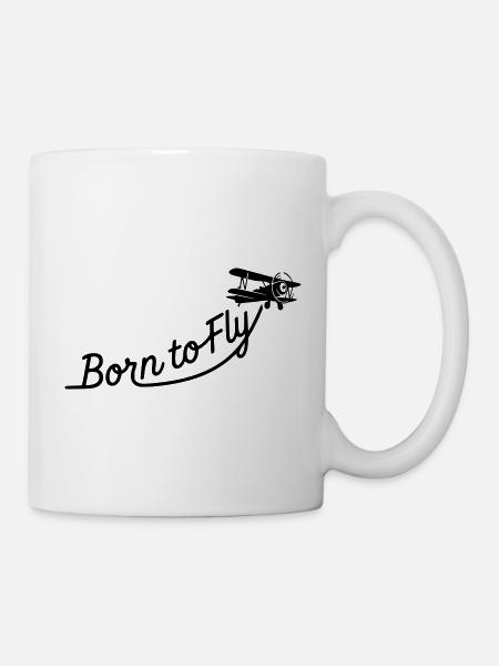 Né pour voler - Mug blanc - blanc