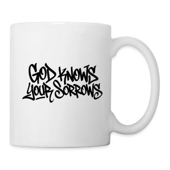 God Knows Your Sorrows Graffiti Design - Mug - white - Right