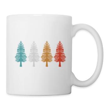 Arbre Forêt Vintage - Mug blanc - blanc - Droite