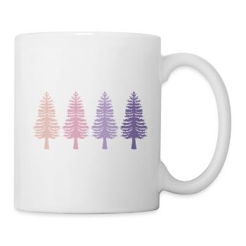 Arbres Retro Forêt Conservation de la nature - Mug blanc - blanc - Droite