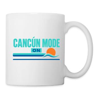 Strandurlaubsgeschenke, Cancun-Modus an, Mexiko-Reise - Tasse - Weiß - Rechts