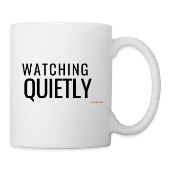 Leise minimalistische Typografie-Streetwear ansehen - Tasse - Weiß - Rechts