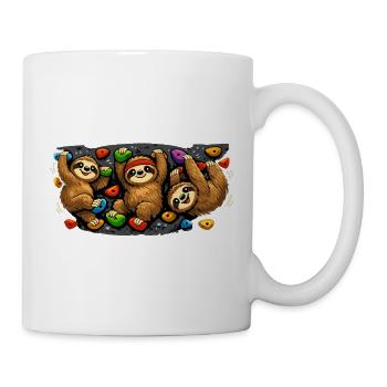 Three Sloths Bouldering Comic - Mug - white - Right