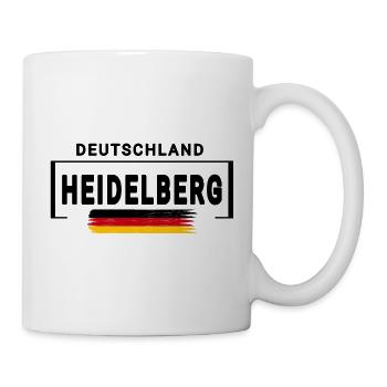 Heidelberg Deutschland Deutschland Deutsche Flagge - Tasse - Weiß - Rechts