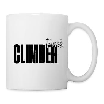 Klassische Kletterkleidung mit modernem Design Boulderer - Tasse - Weiß - Rechts