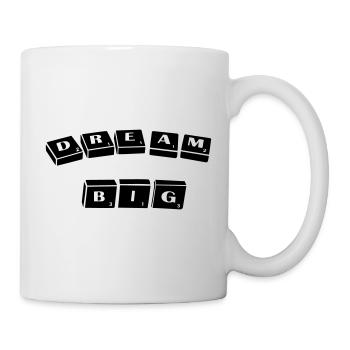 Tiles typographiques Dream Big Bold - Mug blanc - blanc - Droite