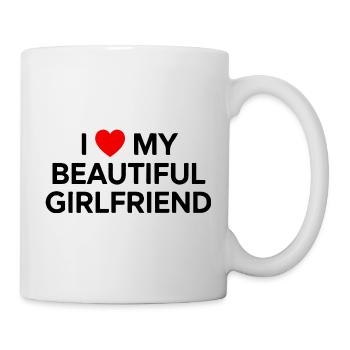 J’aime ma belle petite amie - Mug blanc - blanc - Droite