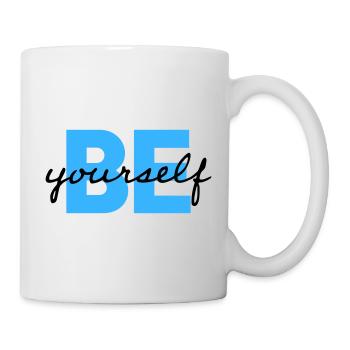 Sois toi-même, motivation en disant Chemise - Mug blanc - blanc - Droite