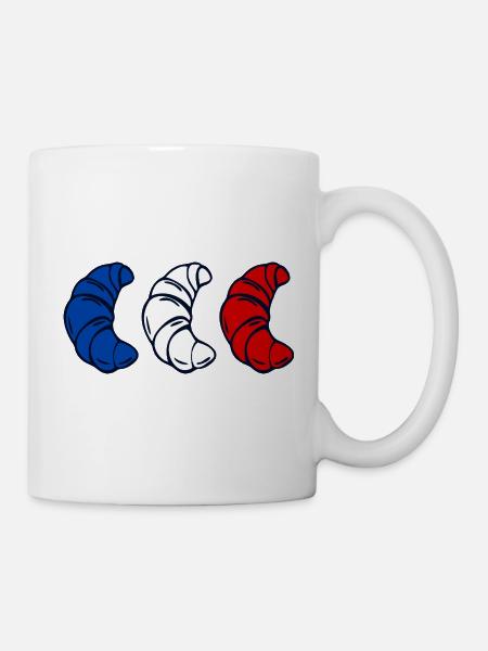 Land Frankreich Croissants - Tasse - Weiß