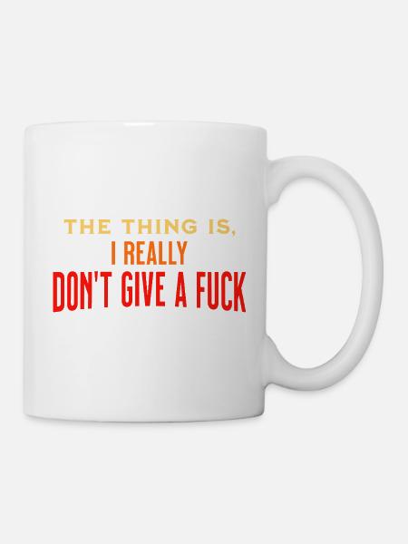 Zero Fucks Zitat - Tasse - Weiß