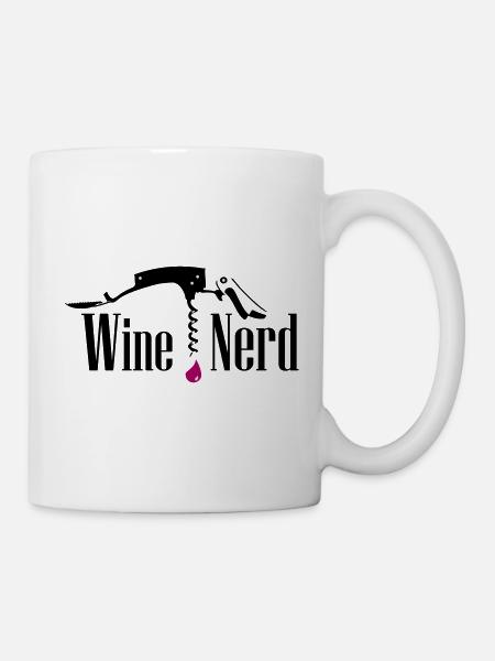 wine nerd - Tasse - Weiß