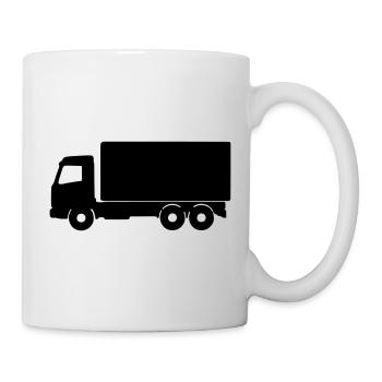 Lkw Silhouette - Tasse - Weiß - Rechts