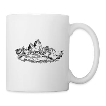Fitz Roy Silhouette | Patagonia Summit Design | - Mug - white - Right