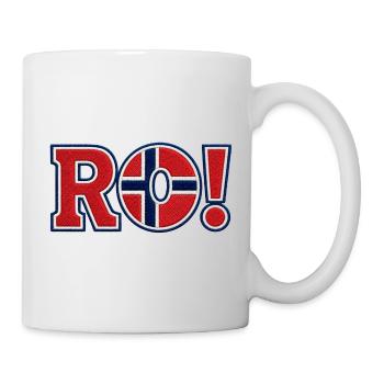RO ! Design de support brodé en Norvège - Mug blanc - blanc - Droite