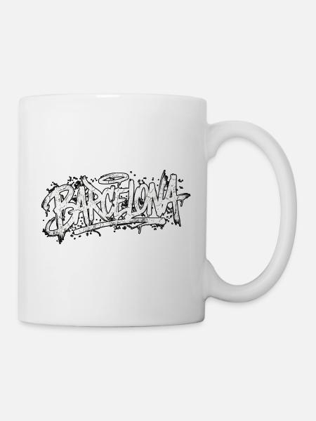 Barcelona Graffiti Hip Hop - Tasse - Weiß