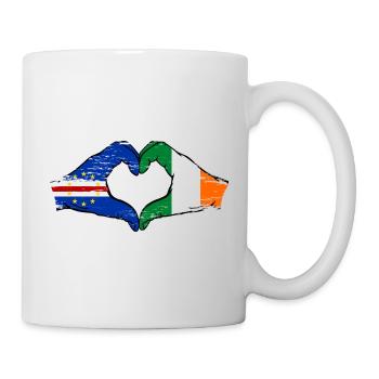 Kap Verde Irland Flagge Hände Herzform used - Tasse - Weiß - Rechts