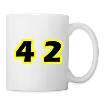 42 Symbole numérique - Mug blanc - blanc - Droite