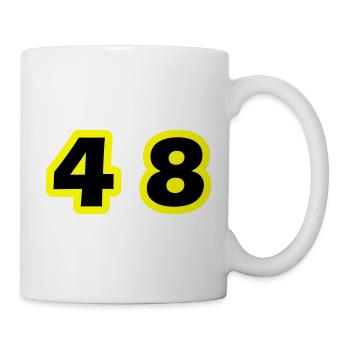 48 Zahl symbol - Tasse - Weiß - Rechts