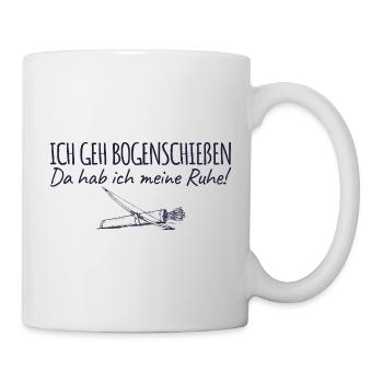 Bogenschießen Da hab ich meine Ruhe - Bogensport - Tasse - Weiß - Rechts