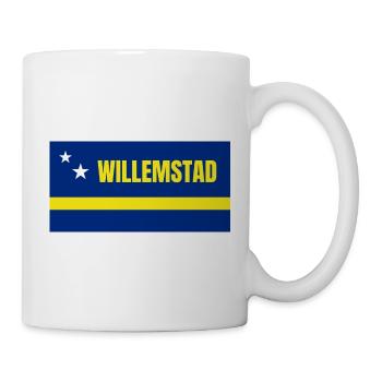 Willemstad in Curaçao Flag - Mug - white - Right