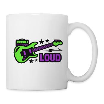 E Gitarre Loud Logo - Tasse - Weiß - Rechts