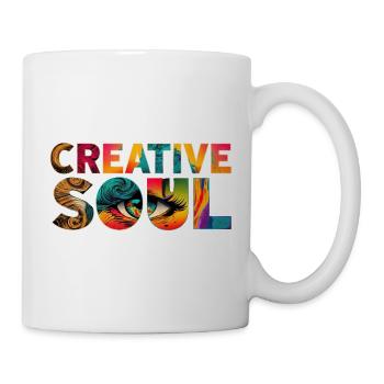 Creative Soul Bunt Künstler Spruch - Tasse - Weiß - Rechts