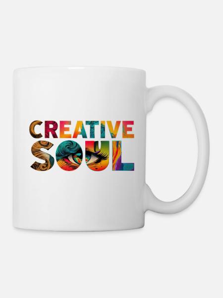 Creative Soul Colorful Artist Saying - Mug - white