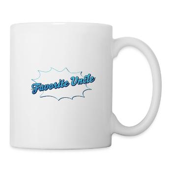 Schriftzug Favorite Uncle für den Lieblingsonkel - Tasse - Weiß - Rechts