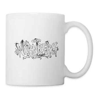 Nürnberg Graffiti Handschrift Tag - Tasse - Weiß - Rechts