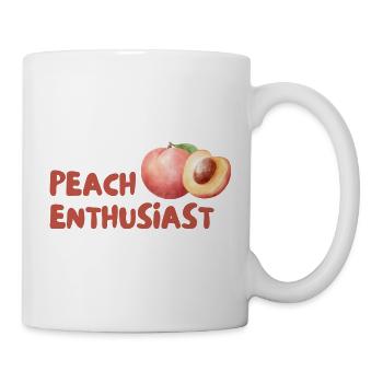 Pfirsich Enthusiast Design - Tasse - Weiß - Rechts