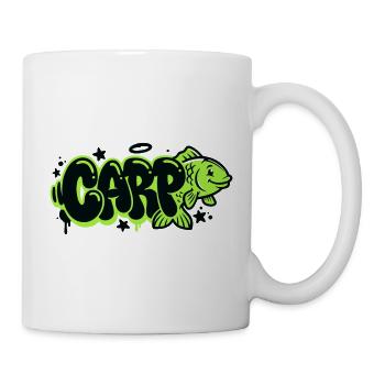 Karpfen Graffiti Grafik - Tasse - Weiß - Rechts