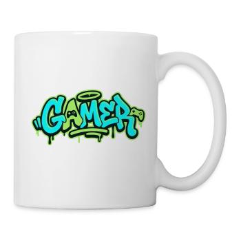 Gamer Graffiti Logo - Tasse - Weiß - Rechts