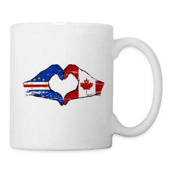 Kap Verde Kanada Flagge Hände Herzform used - Tasse - Weiß - Rechts