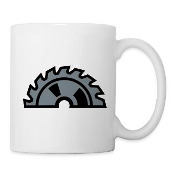 Kreissaegeblatt Halb Logo - Tasse - Weiß - Rechts