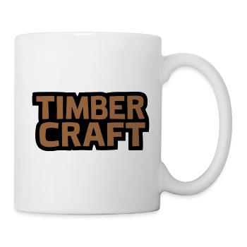 Timber Craft Schriftzug Logo - Tasse - Weiß - Rechts