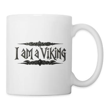 I Am A Viking – Celtic Knot Typography - Mug - white - Right