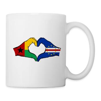 Cape Verde Guinea-Bissau Flag Hands Heart Shape - Mug - white - Right